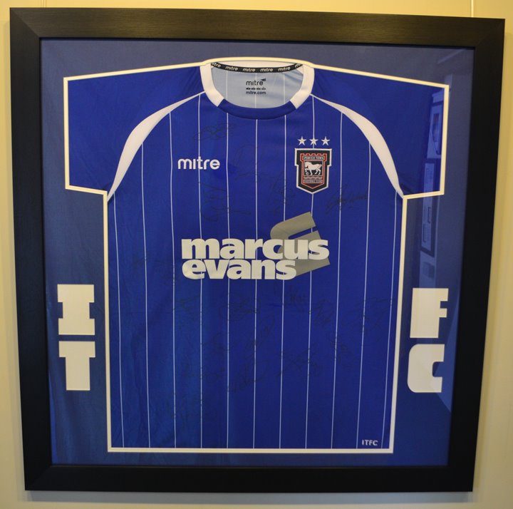 Ipswich Town shirt Framed